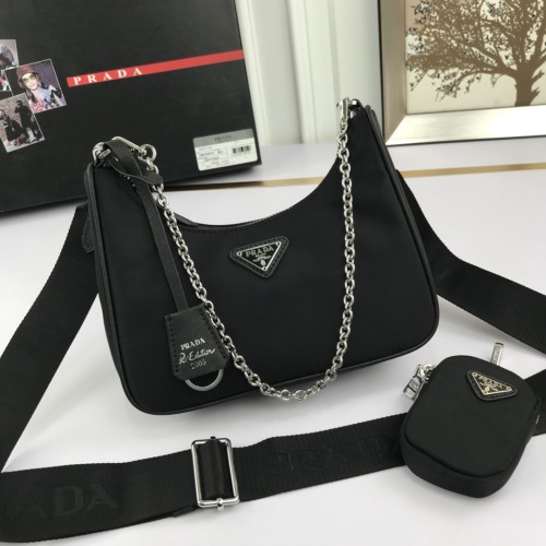 Prada Three-in-one Hobo Bag Crossbody Bag Underarm Bag Size 18×6.5×22cm