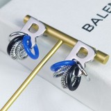 Balenciaga Irregular Twist Classic Logo B Earrings