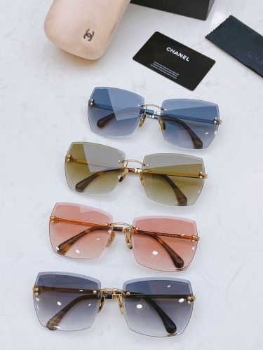 Chanel CH9551 Square Frameless Camellia Sunglasses Size:62口18-140