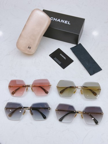 Chanel CH9550 Pentagram Frameless Sunglasses Size:62口17-140