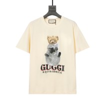 Gucci Men Women Space Universe Bear Short Sleeve T-shirt