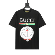Gucci Men Women Casual Doraemon Print Short Sleeve T-shirt