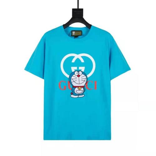 Gucci Men Women Loose T-shirt Doraemon Print Short Sleeve T-shirt