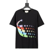 New Gucci Men Women Rainbow Stars Short Sleeve T-Shirt