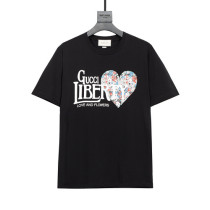 Gucci Men Women Loose T-shirt Love Logo Print Short Sleeve T-shirt
