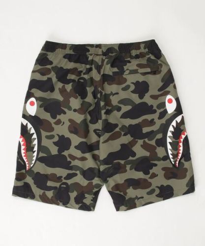 BAPE/A/Bathing Ape Shark Head Sweat Shorts Camouflage Sport short pants