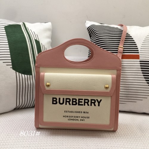 Burberry Two-Tone Canvas Tote Bag Messenger Bag Size: 23 x 6 x 26.5cm