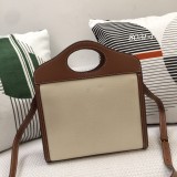 Burberry Small Two-tone Canvas Tote Bag Messenger Bag Size: 23 x 6 x 26.5cm