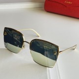 Cartier CT0199 Classic Square Leopard Head Sunglasses