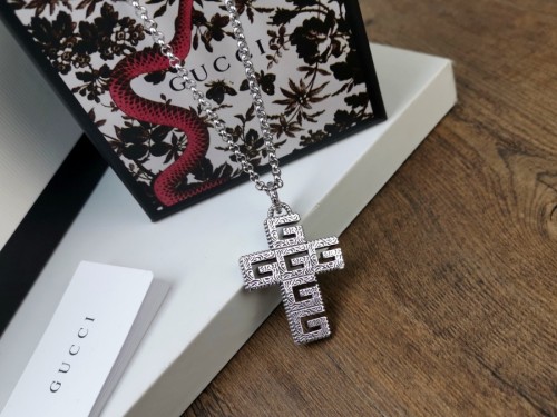 Gucci Classic Square G Cross Necklace