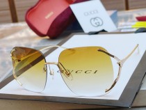 Gucci Frameless Hollow Anti-UV Sunglasses Size:60口17-135