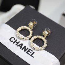Chanel Ring Twisted Flower Pearl Stud Earrings
