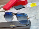 Cartier Handsome Men's Box Leather Buckle Sunglasses Size:62口13-140