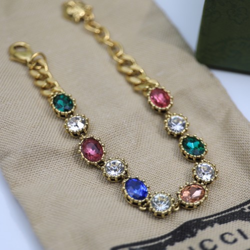 Gucci Crystal Fancy Colorful Diamond Bracelet