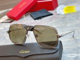 Cartier Handsome Men's Box Leather Buckle Sunglasses Size:62口13-140
