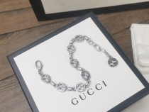 Gucci Vintage Pattern Double G Logo Bracelet