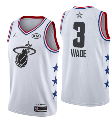 New NBA All Star Game Heat Team Dwyane Wade No. 3 Jersey