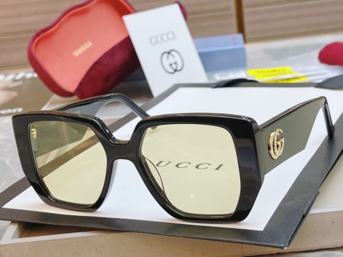 Gucci Big Frame Temples Double G Logo Sunglasses
