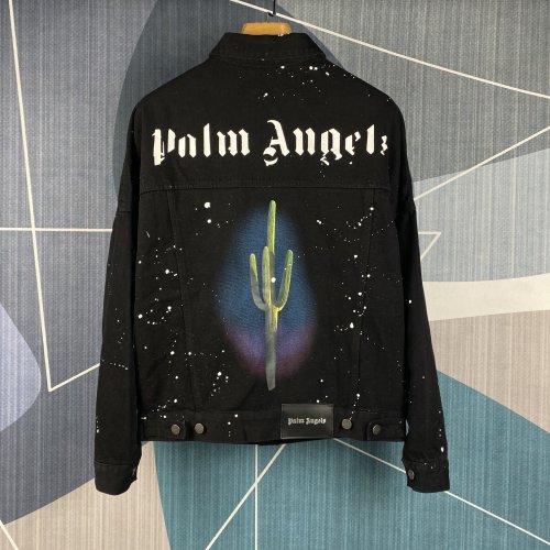 New Palm Angels Fashion Star Cactus Denim Jacket