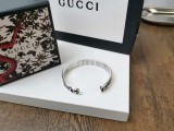 Gucci Black Stripe Double G Bracelet