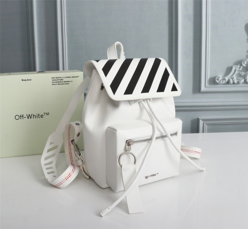 OFF WHITE Cross Pattern Leather Backpack Size: 19×13×24cm