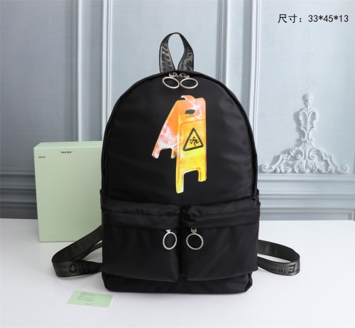 2021 Off White Black Fashion Backpack Sizes: 30×46×13