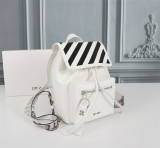 Off White New Cross Pattern Leather Fashion Backpack Sizes:19×13×24cm