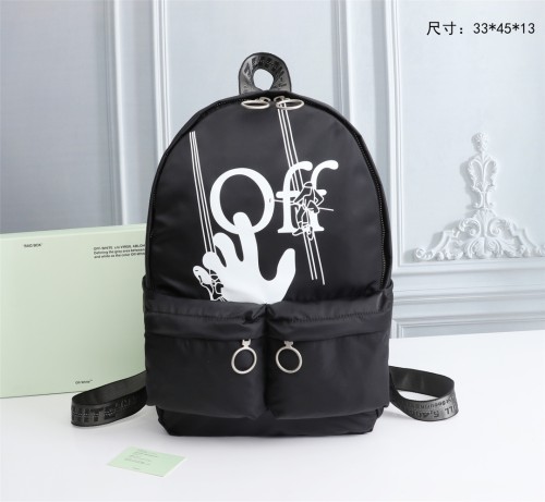 Off White Black Logo Fashion Backpack Sizes: 30×46×13cm