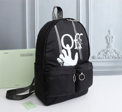 Off White Black Logo Fashion Backpack Sizes: 30×46×13cm