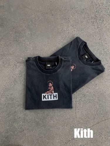 KITH Box Logo Cotton Loose Short Sleeve T-Shirt Black