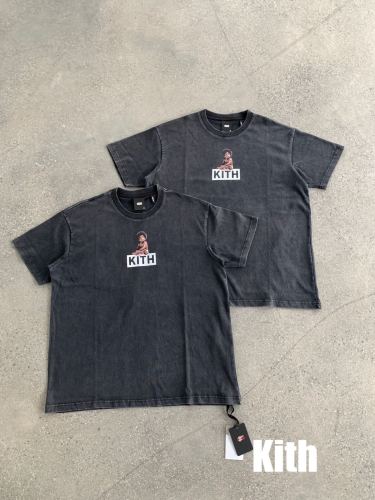 KITH Box Logo Cotton Loose Short Sleeve T-Shirt Black