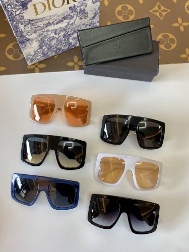Dior Large Gold Frame Sunglasses
