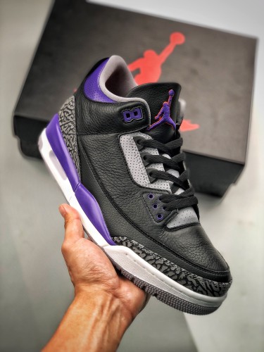 Air Jordan 3  Court Purple  Men Shoes