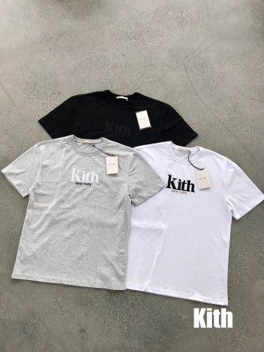 KITH Men Women Cotton Loose Letters Short Sleeve T-Shirt