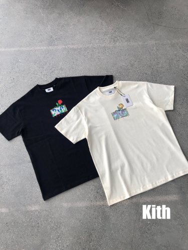 KITH Men Women Cotton Loose Rose Logo Short Sleeve T-Shirt