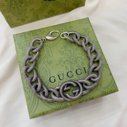 Gucci Sterling Silver Double G Twist Bracelet