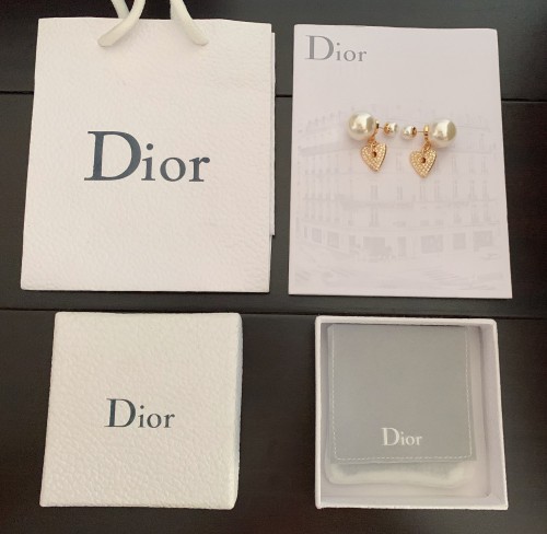 DIOR New Full Diamond Love Earrings