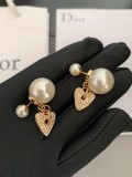 DIOR New Full Diamond Love Earrings