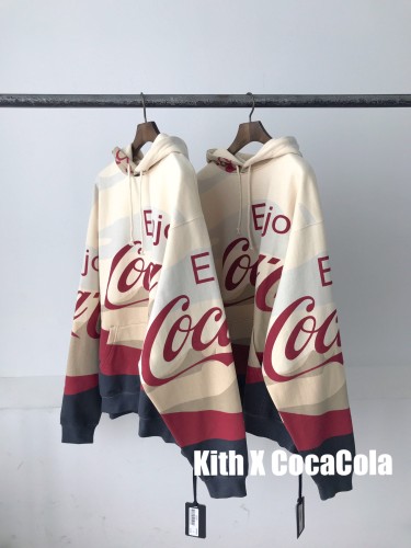 KITH X COCA-COLA X MITCHELL & NESS COKE MOUNTAINS Colorful Hooded Sweatshirt
