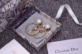 Dior Pentagram Pearl Stud Earrings