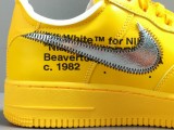 Off-White X Nike Air Force 1 LOW X＂University Gold＂DD1876-700