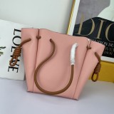 Loewe New Flamenco Knot Drawstring Lychee Pattern Shopping Bag Size: 29*23*11cm