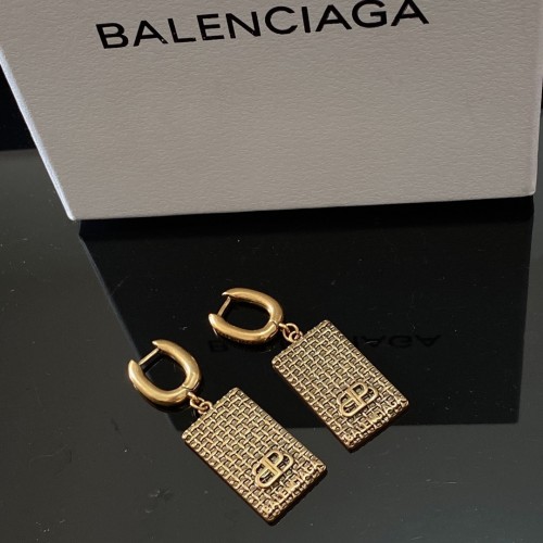 Balenciaga New Logo Gold Earrings