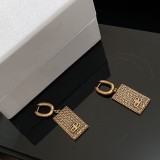 Balenciaga New Logo Gold Earrings