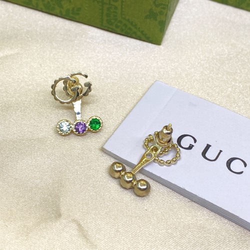 Gucci Personality Double G Color Diamond Earrings