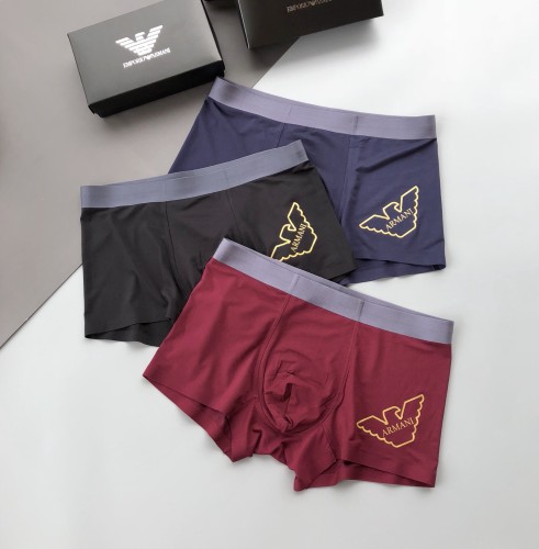 Armani Fashion Logo Men's Breathable Cotton Underwear