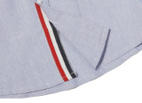 Thom Browne Striped Shirt With Oxford Cloth Placket