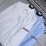 Thom Browne Cotton Oxford Classic Cuff Three Color Long Sleeve Shirt 