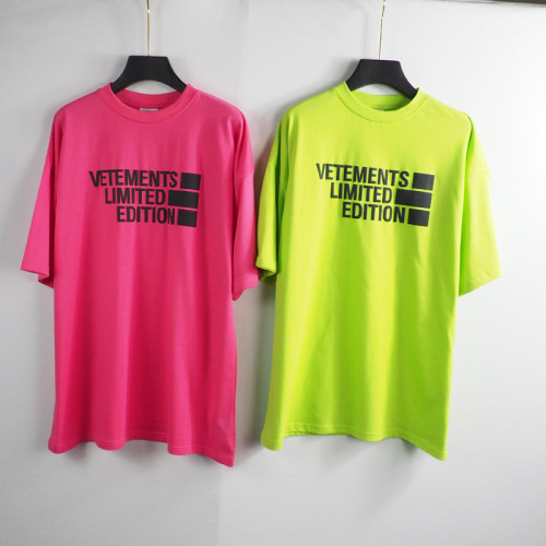 Vetements Men Women Fashion Logo Casual Short Sleeve T-Shirt