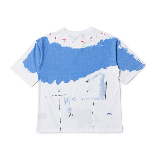 Vetements Women Children's Oil Paint Casual Short Sleeve T-Shirt